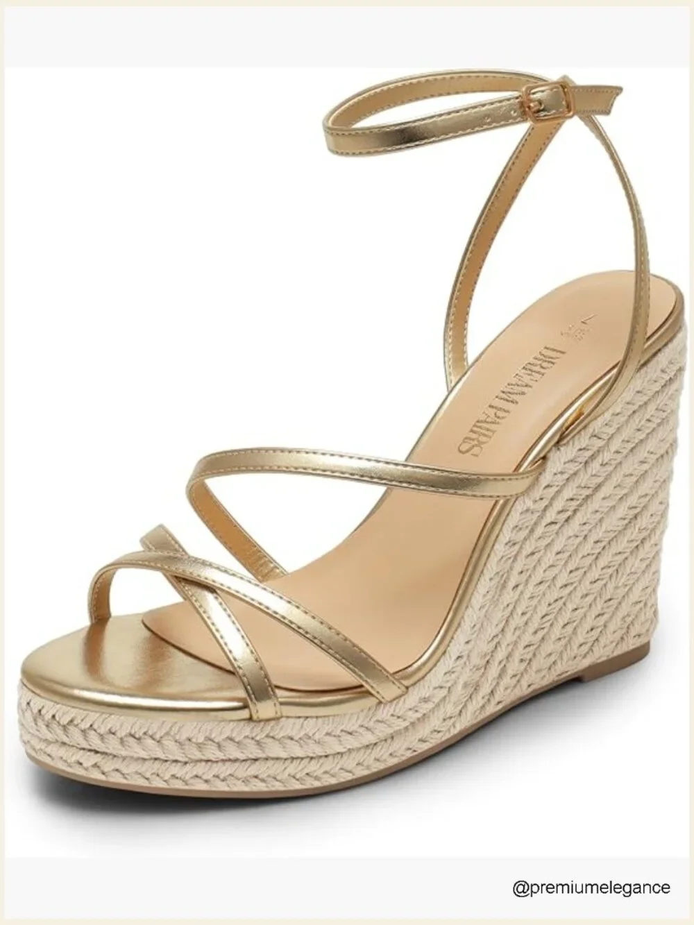 Espadrille Platform Wedge Sandals with Ankle Strap Buckle